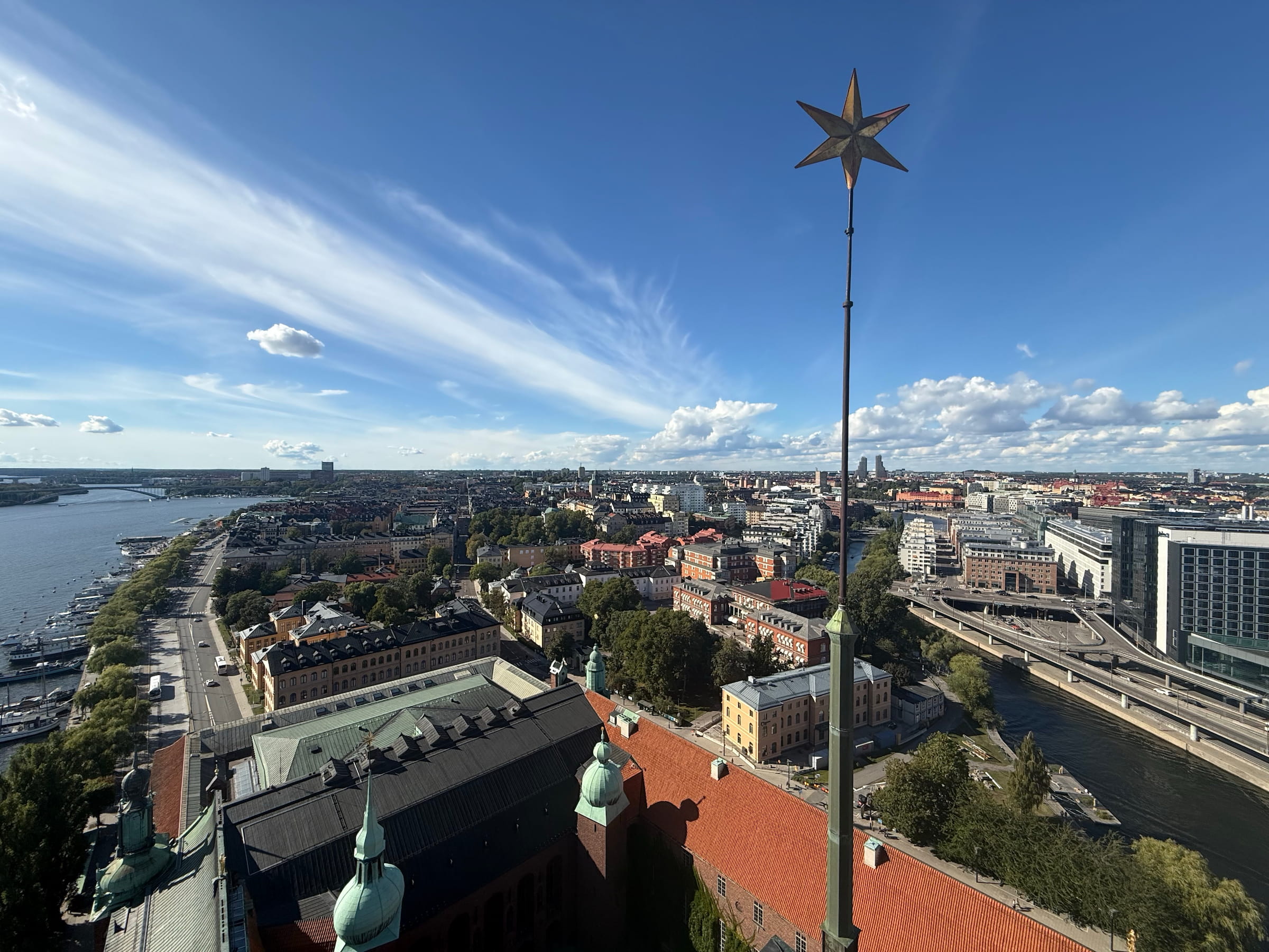 Utsikt över Stockholm från Stadshuset